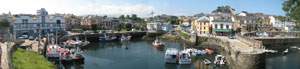 Panoramafoto van haventje Puerto de Vega