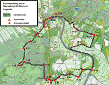 Kaart van rondwandeling 2 vanaf Ommen