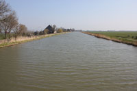 Uitzicht vanaf de brug over de Beeemster uitwatering