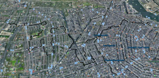 Wandeling in Google Earth