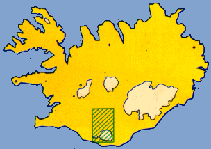 overzichtskaartje van IJsland