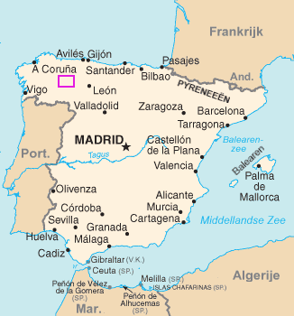 Kaartje van Spanje met Somiedo
